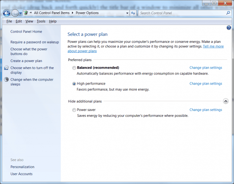 Power Options for CompTIA A+ Exam CertBlaster